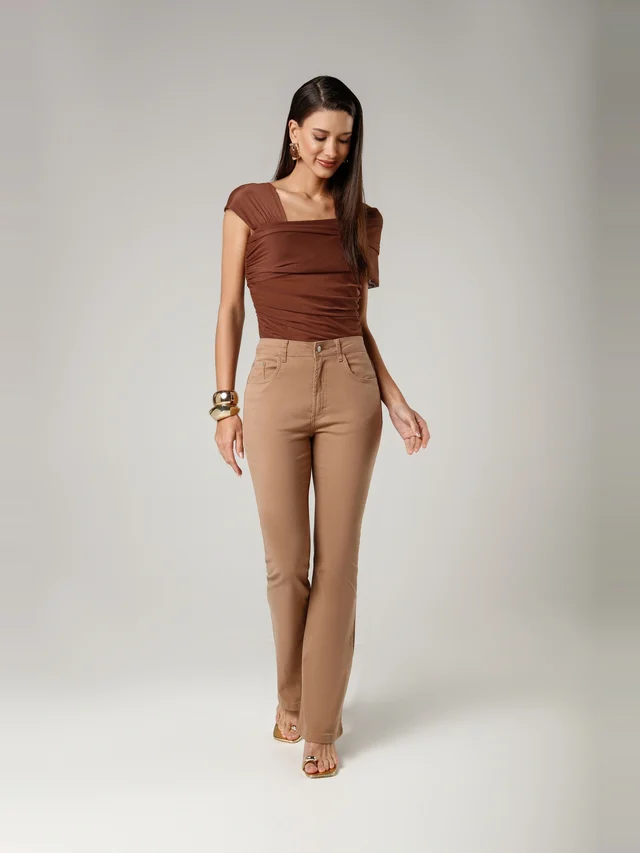 Calça casual bootcut, KDORI, referência 11784, vista principal