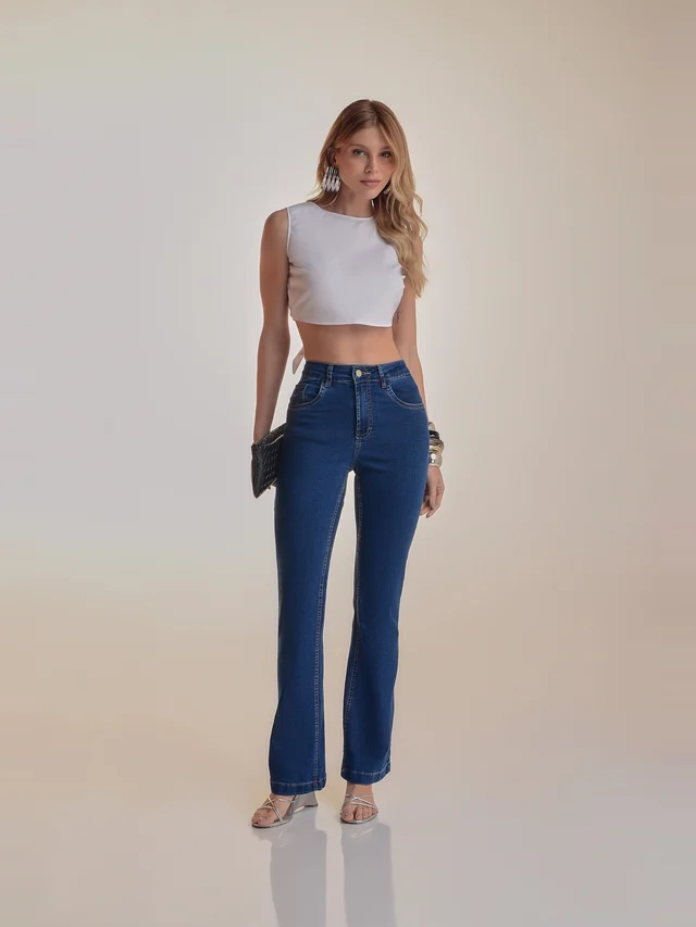 Calça jeans bootcut, KDORI, referência 14110, vista principal
