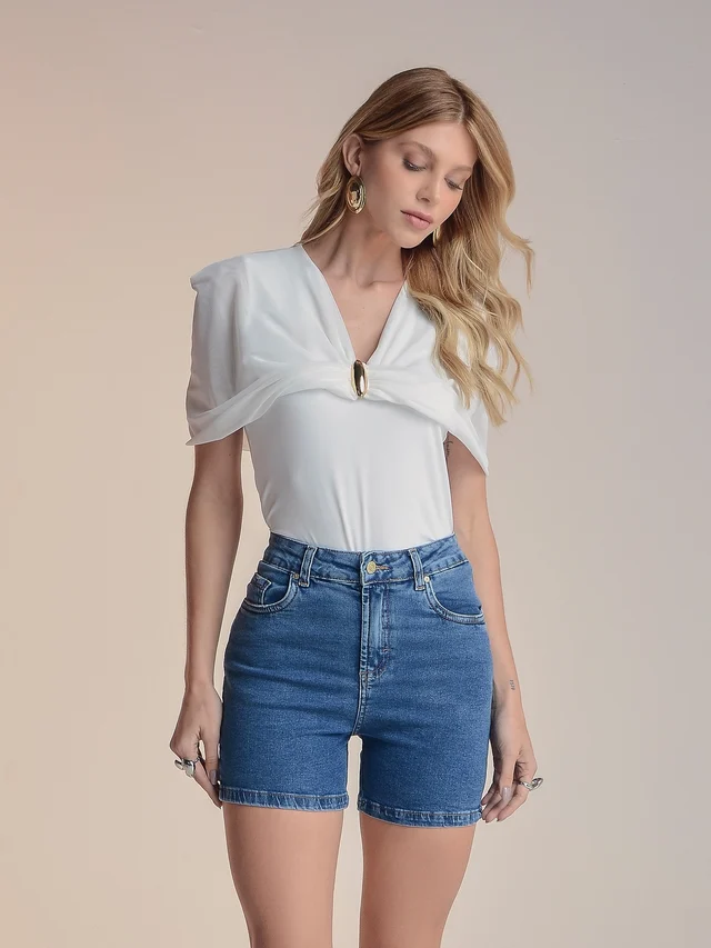 Shorts jeans meia coxa, KDORI, referência 16099S, vista principal