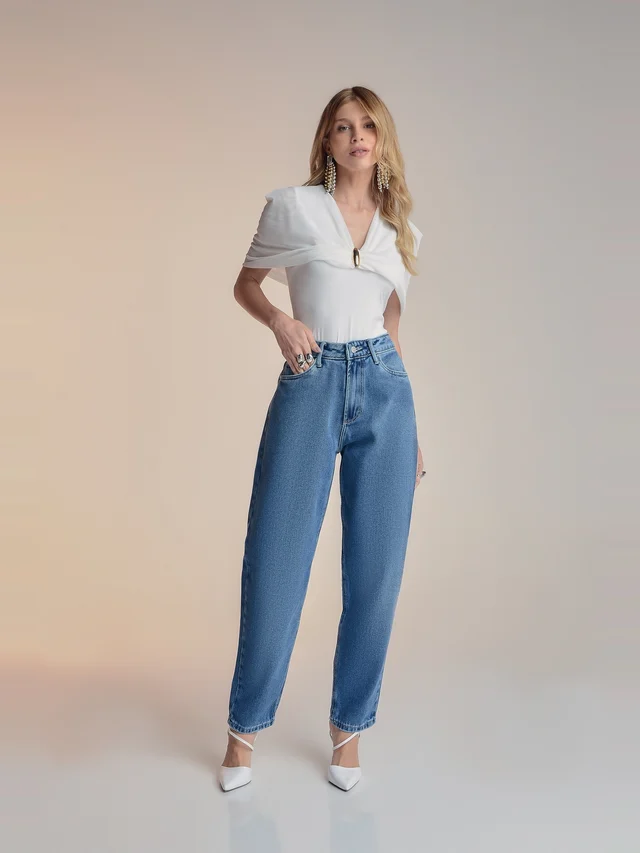 Calça jeans balloon, KDORI, referência 16203, vista principal