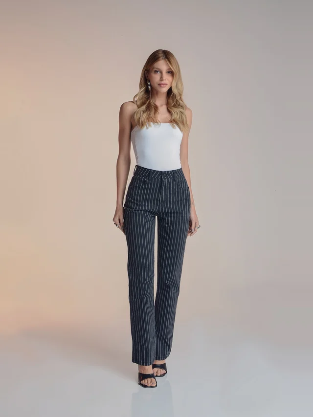 Calça jeans reta, KDORI, referência 16211, vista principal