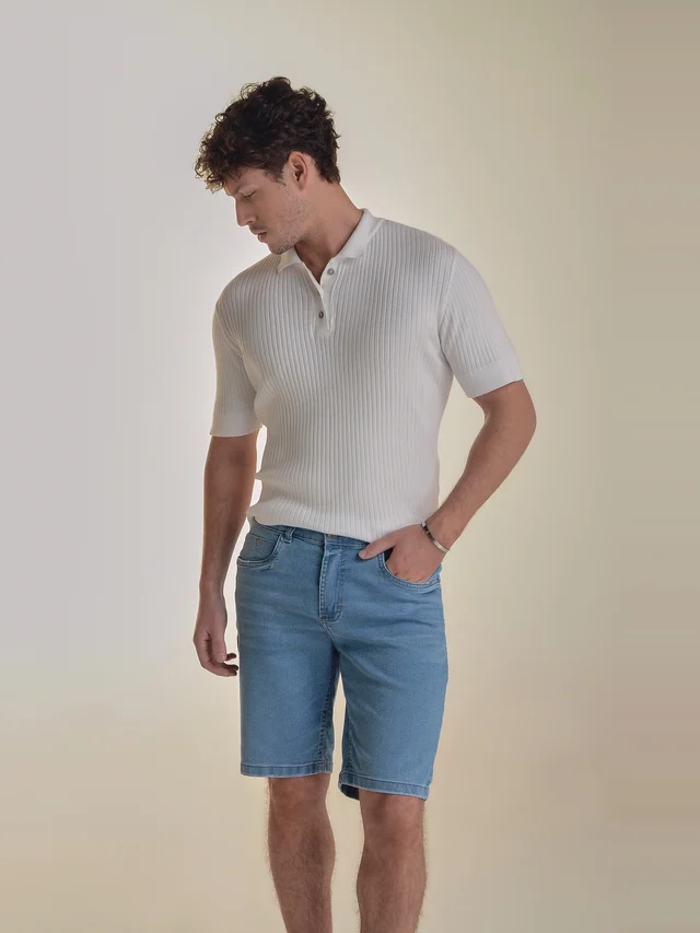Bermuda jeans slim, KDORI, referência 32052B, vista principal