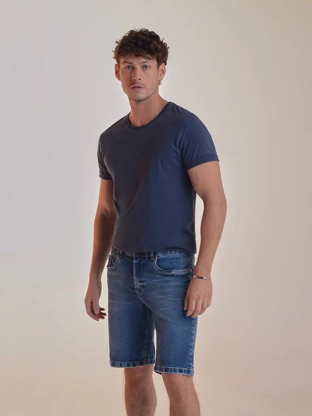 Bermuda jeans slim, KDORI, referência 32054B, vista principal