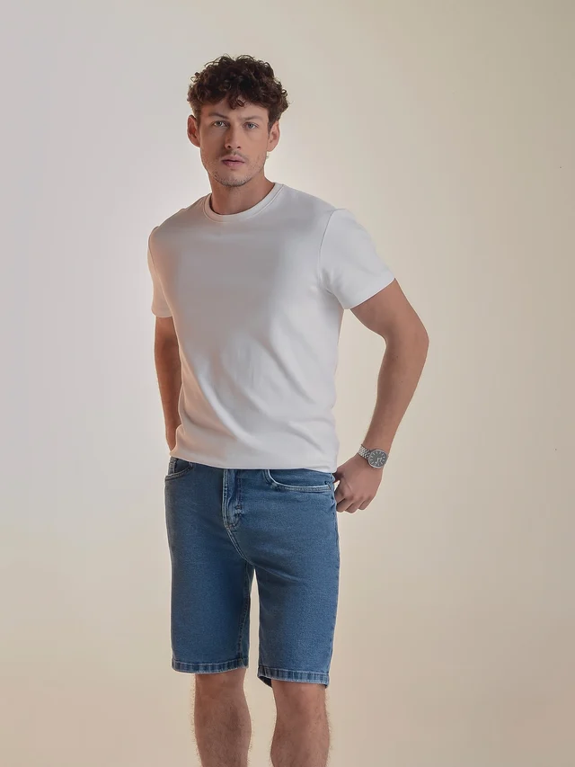 Bermuda jeans slim, KDORI, referência 32056B, vista principal