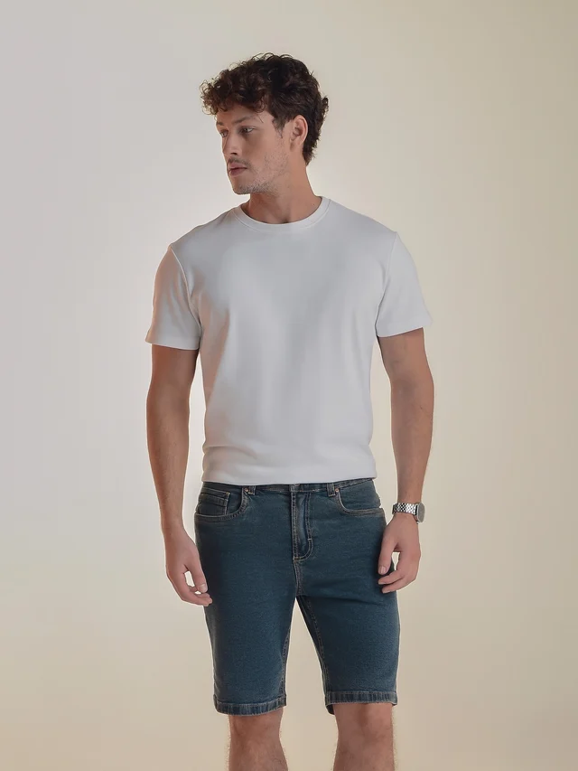 Bermuda jeans slim, KDORI, referência 32059B, vista principal