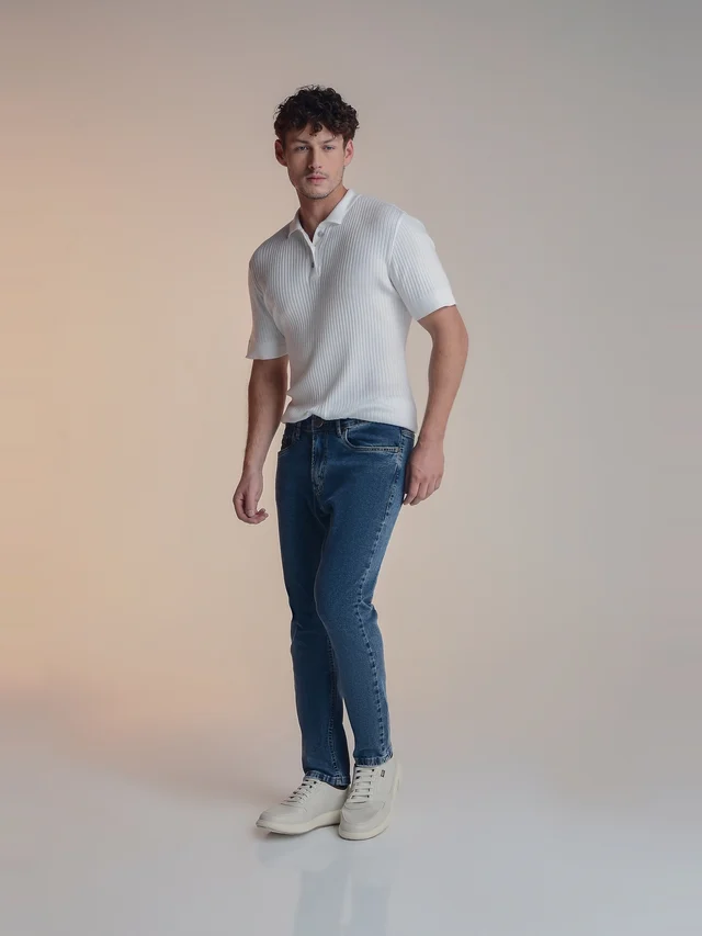 Calça jeans slim, KDORI, referência 32097, vista principal