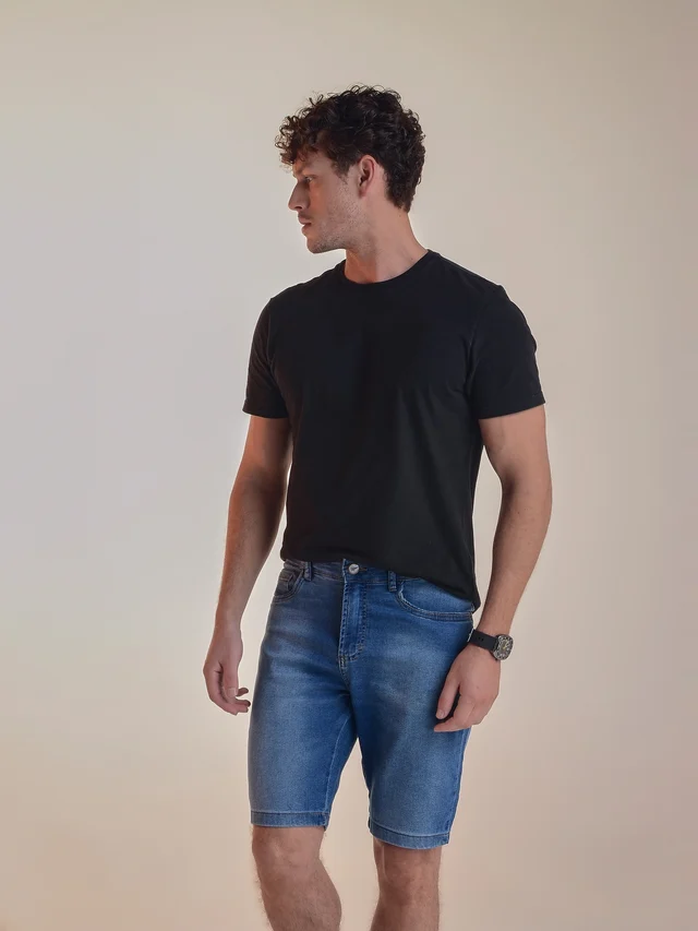 Bermuda jeans slim, KDORI, referência 40049B, vista principal