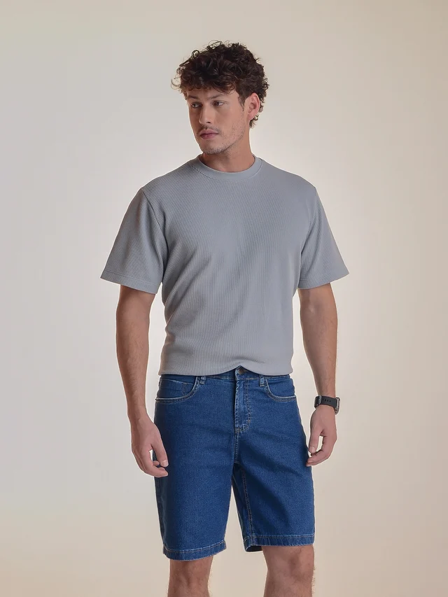 Bermuda jeans regular, KDORI, referência 40050B, vista principal