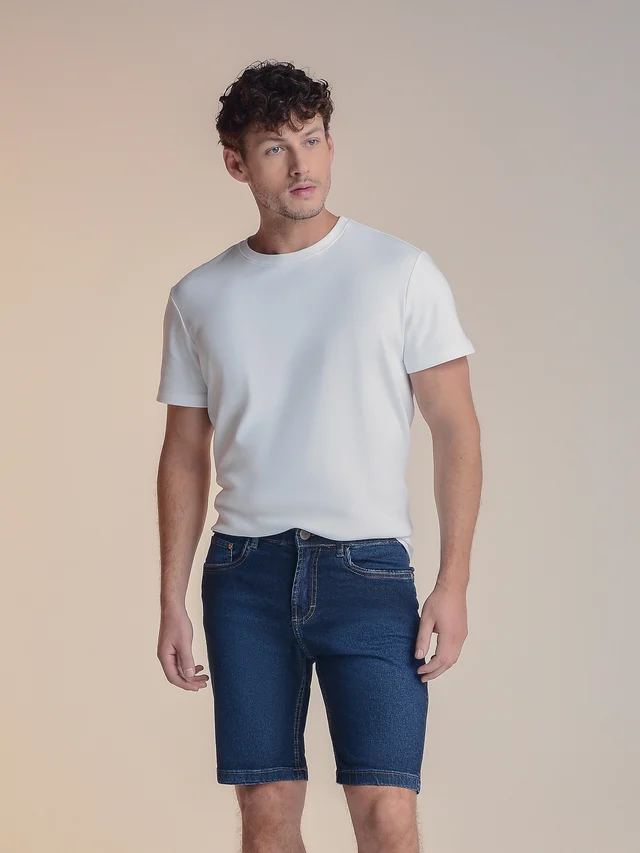 Bermuda jeans slim, KDORI, referência 40054B, vista principal