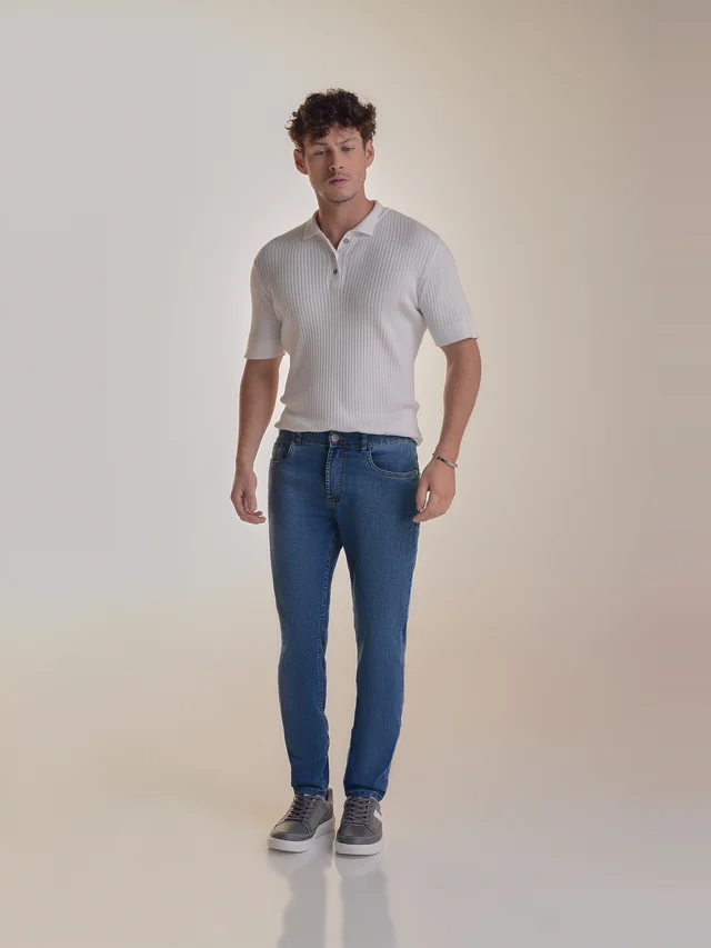 Calça jeans slim, KDORI, referência 40079, vista principal