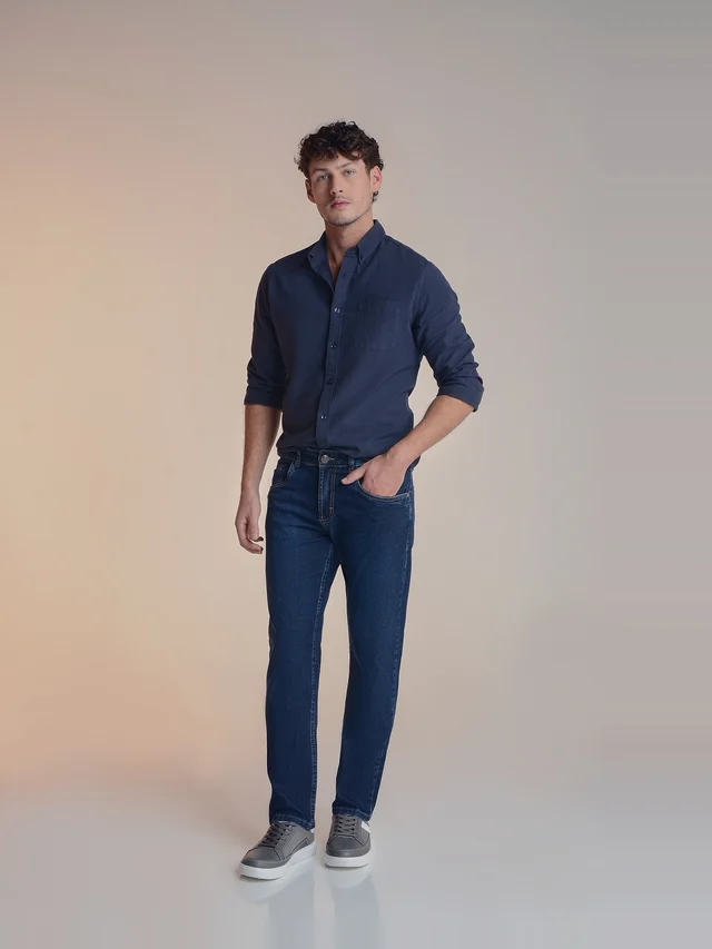 Calça jeans reta, KDORI, referência 40086, vista principal